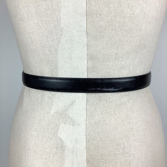 Women’s Black Bonded Leather Belt Size 26-28 - Picture 4 of 8